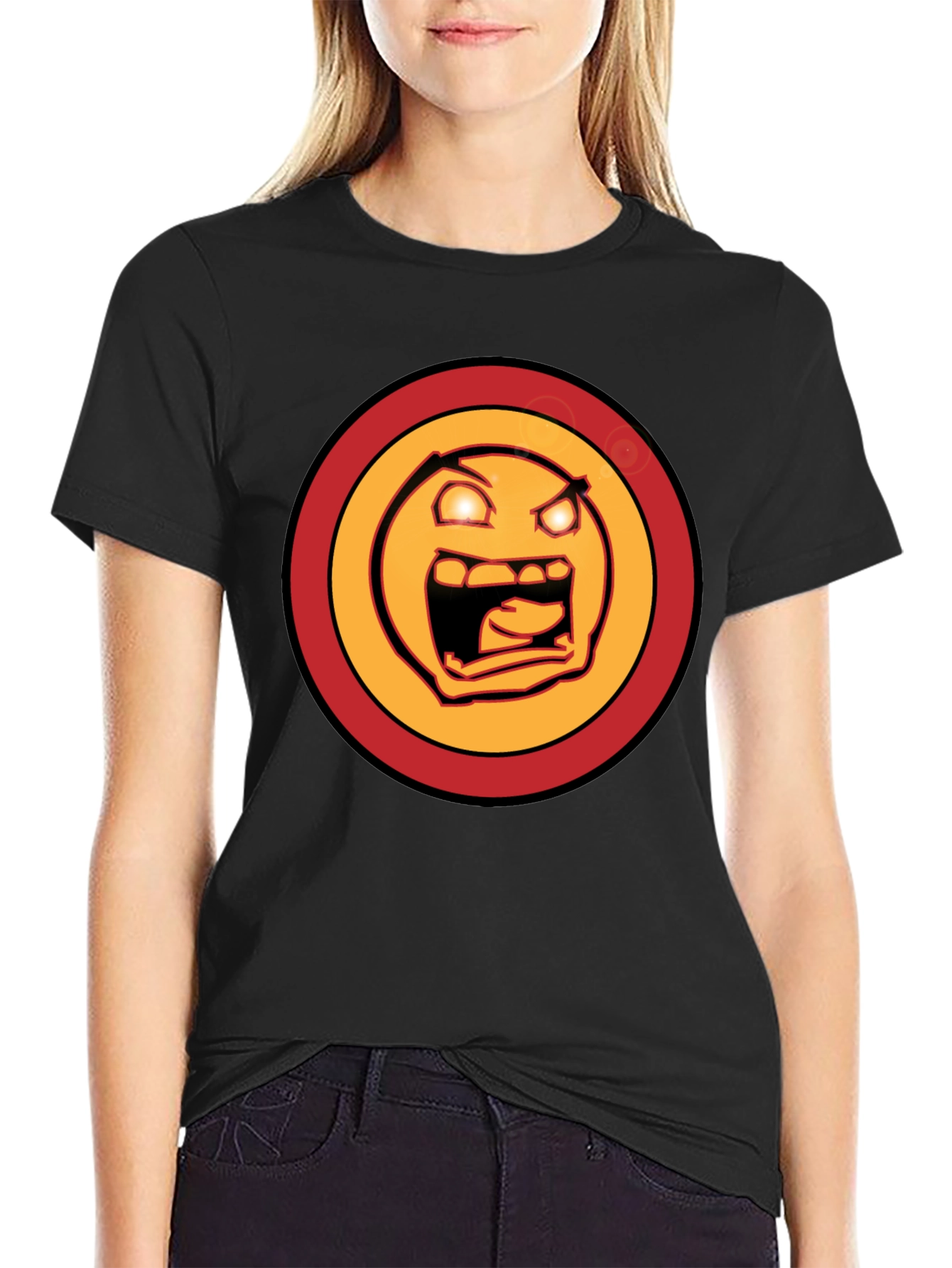 Rage Face Graphic Tee - Mens Black T-Shirt