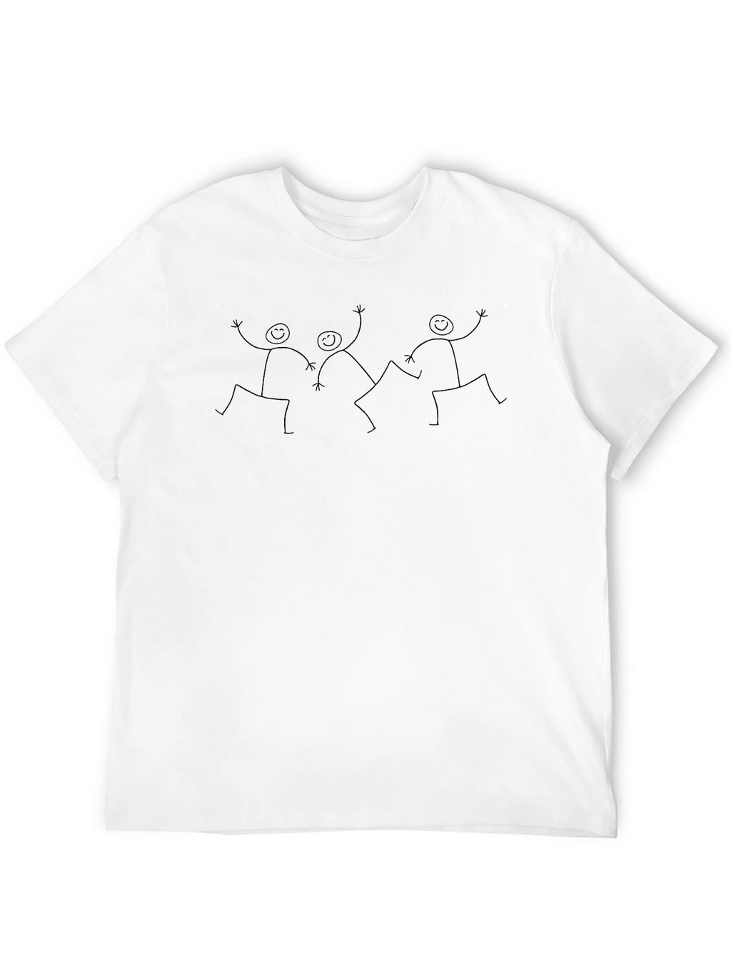 Stick Figure Dancing Crew T-Shirt - Black Tee