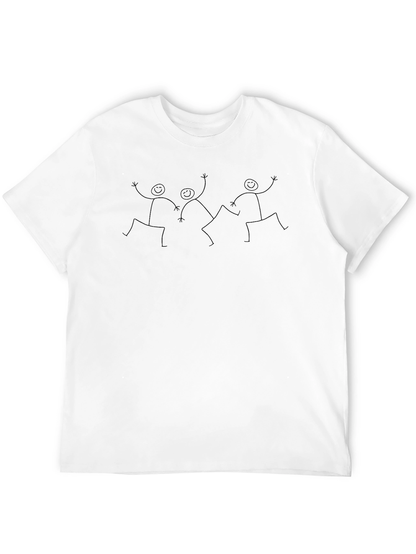 Stick Figure Dancing Crew T-Shirt - Black Tee
