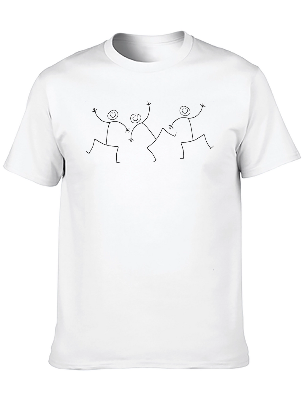 Stick Figure Dancing Crew T-Shirt - Black Tee