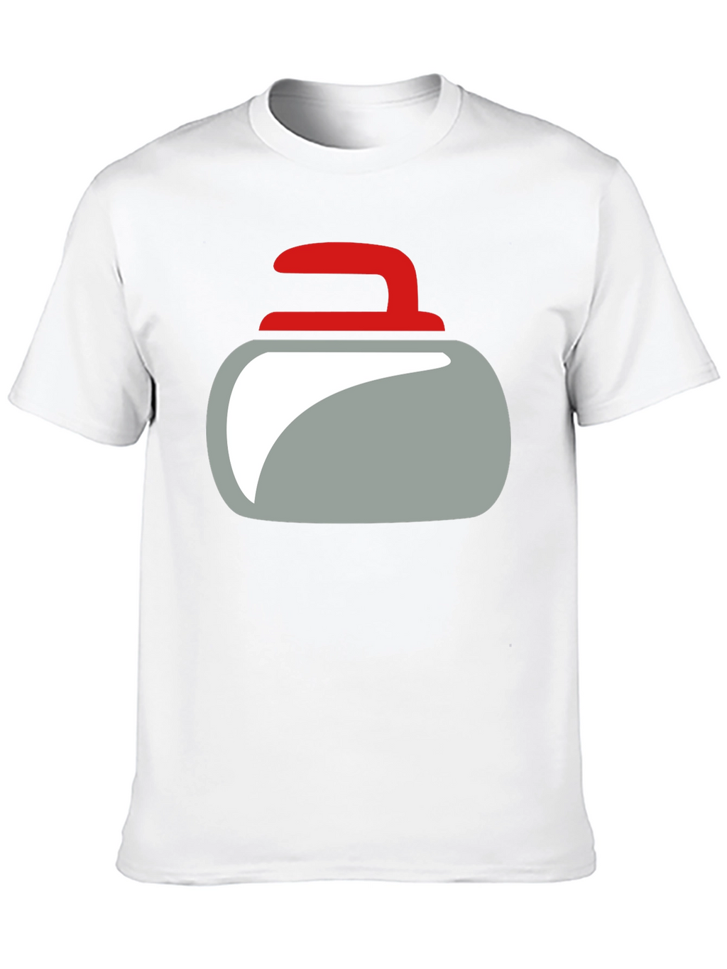 Curling Rock Graphic Tee - Unique Design Soft Cotton