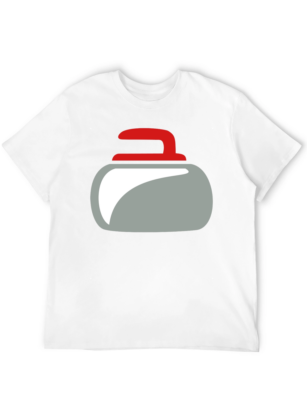 Curling Rock Graphic Tee - Unique Design Soft Cotton