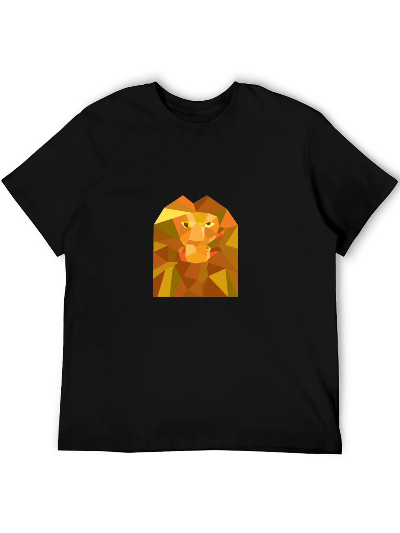Geometric Lion Graphic T-Shirt - Bold Minimalist Style