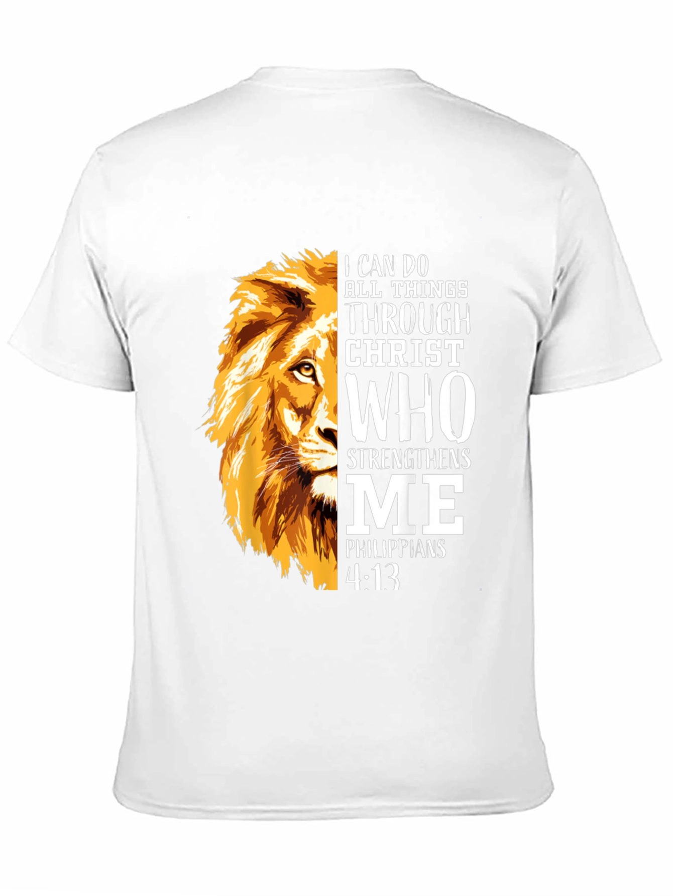 Lion & Scripture Graphic Tee - I Can Do All Things
