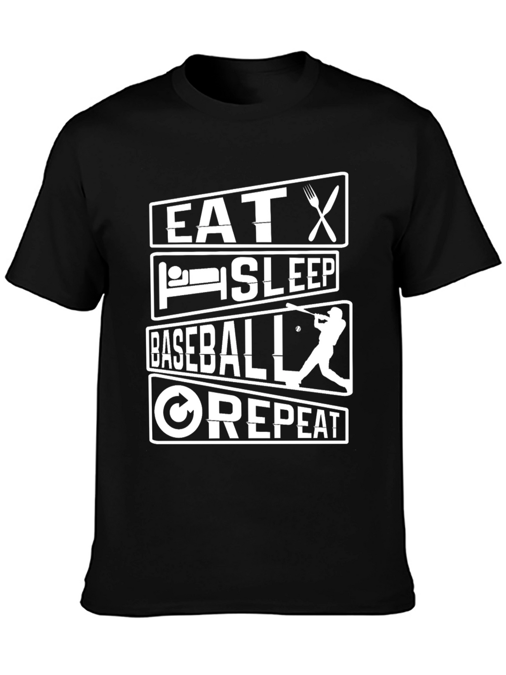Eat Sleep Baseball Repeat Graphic Tee