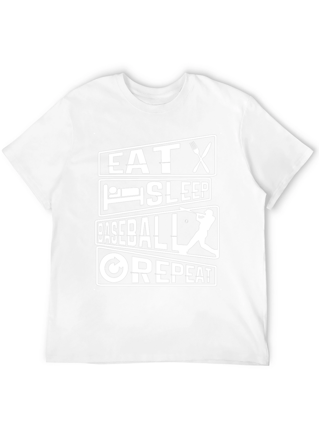 Eat Sleep Baseball Repeat Graphic Tee