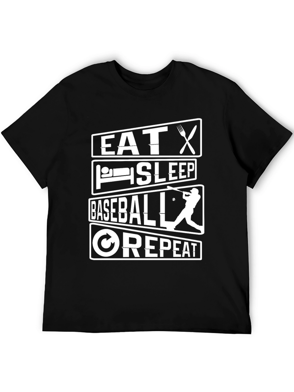 Eat Sleep Baseball Repeat Graphic Tee
