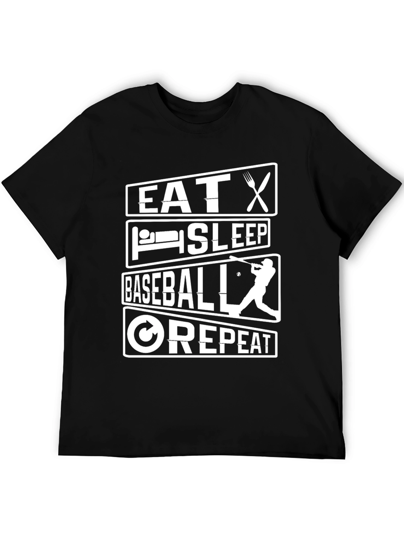 Eat Sleep Baseball Repeat Graphic Tee
