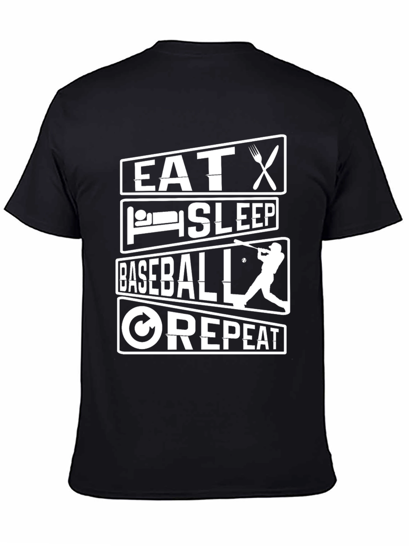 Eat Sleep Baseball Repeat Graphic Tee