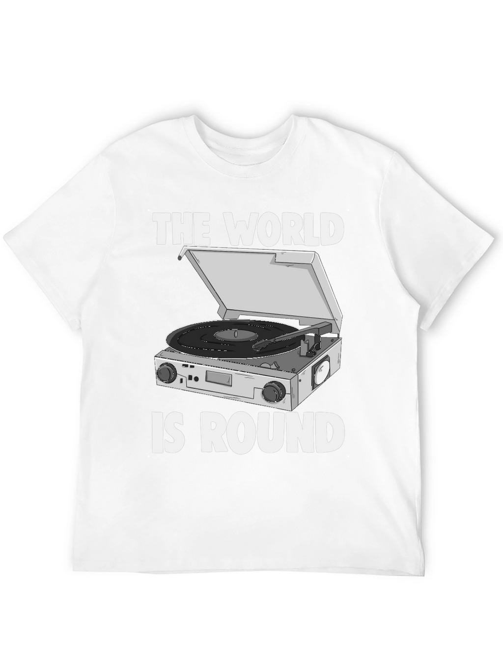 The World is Round Vinyl Turntable T-Shirt