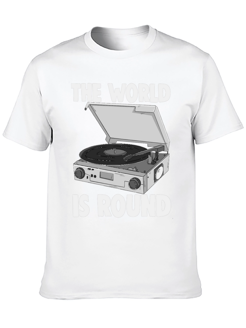 The World is Round Vinyl Turntable T-Shirt