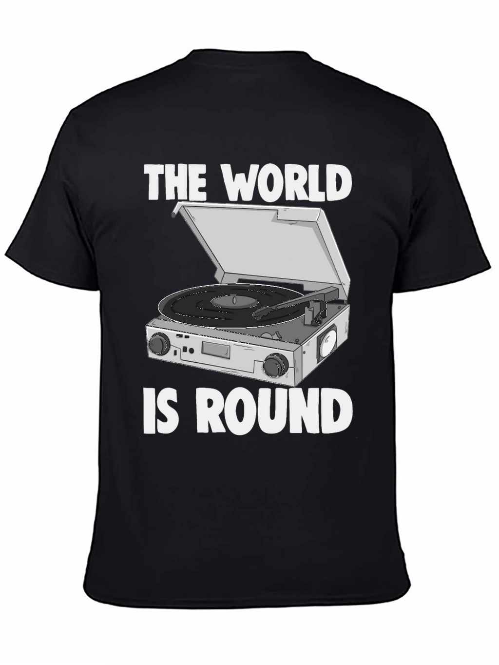 The World is Round Vinyl Turntable T-Shirt