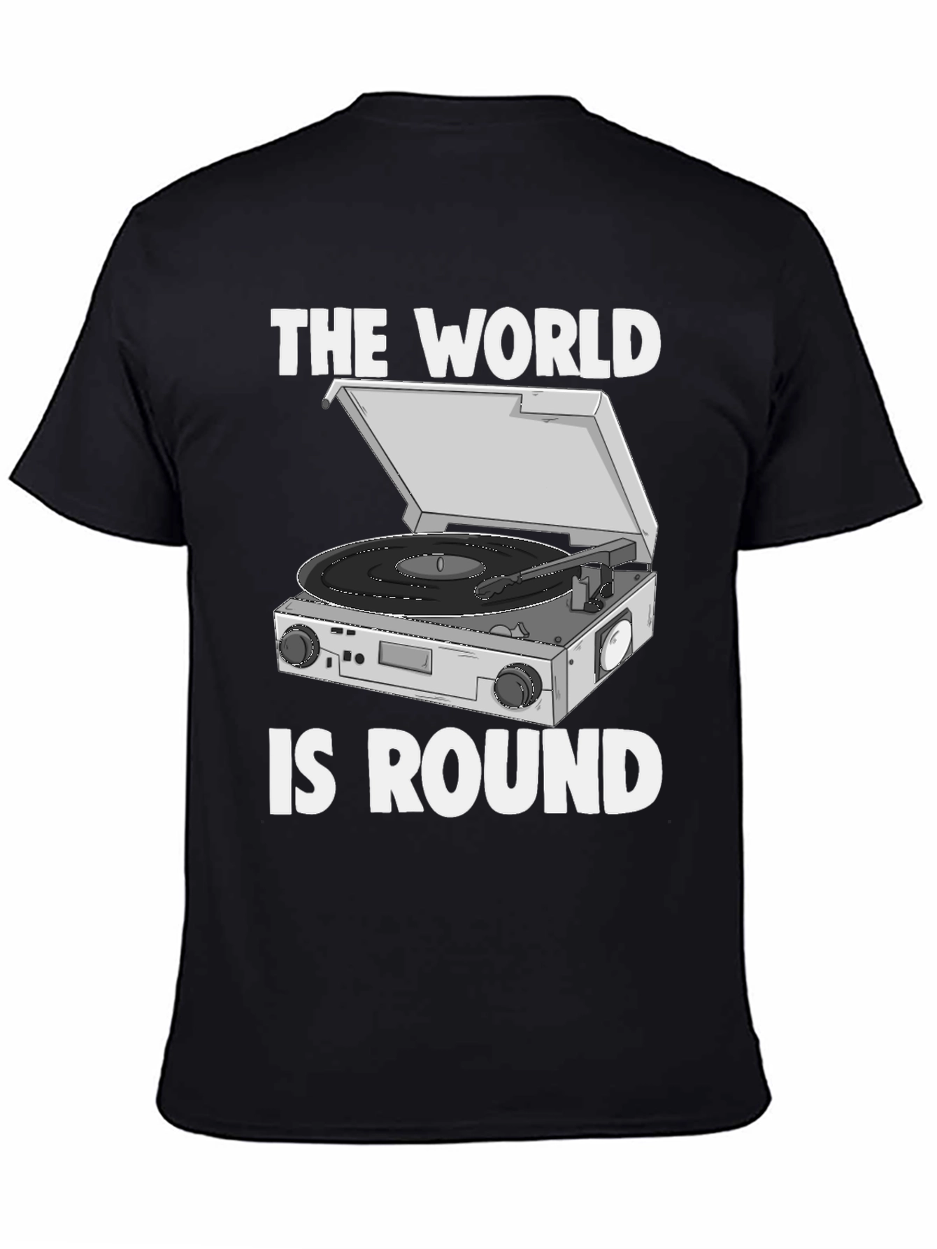 The World is Round Vinyl Turntable T-Shirt