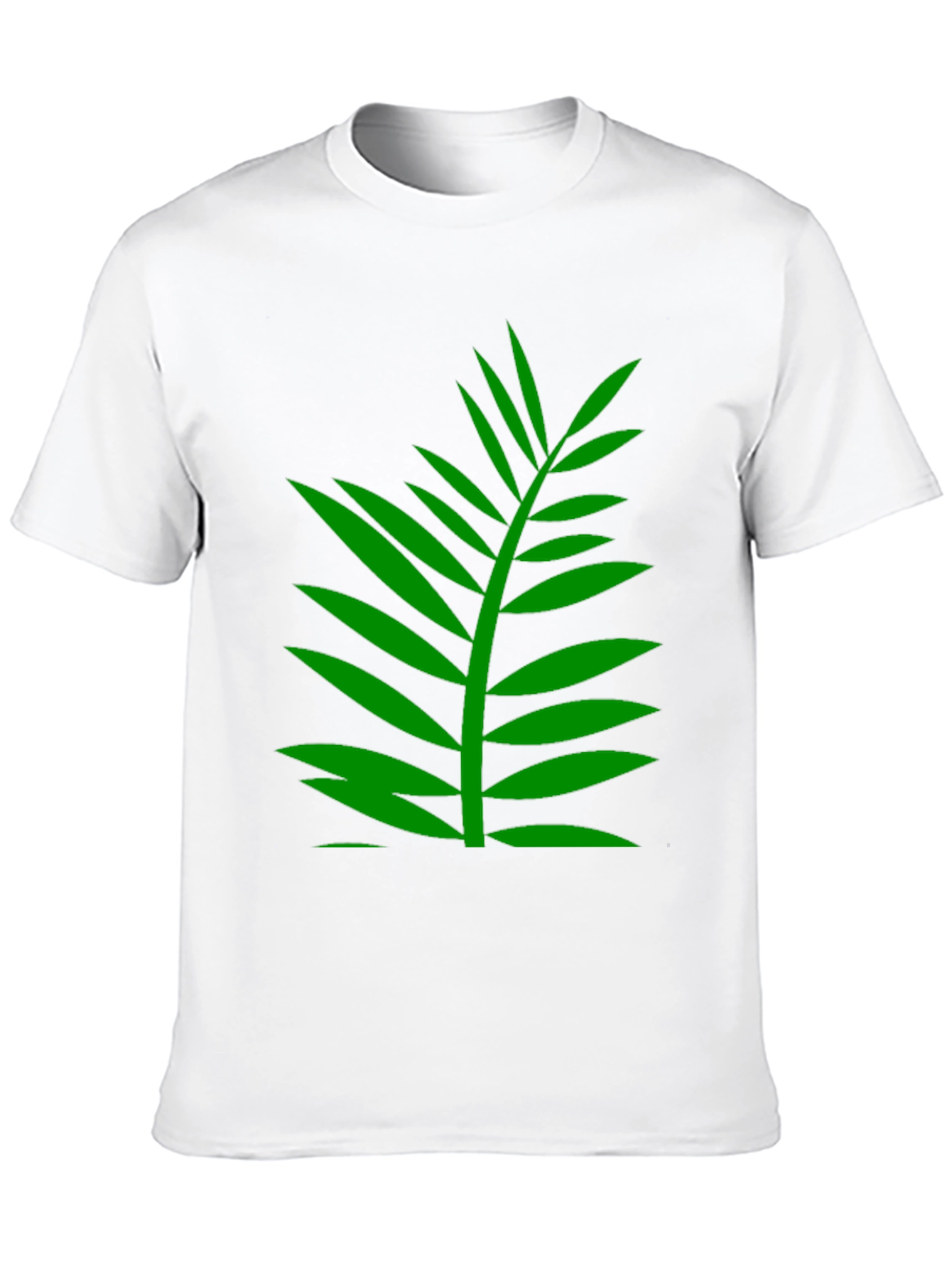 Tropical Palm Leaf Graphic T-Shirt - Black
