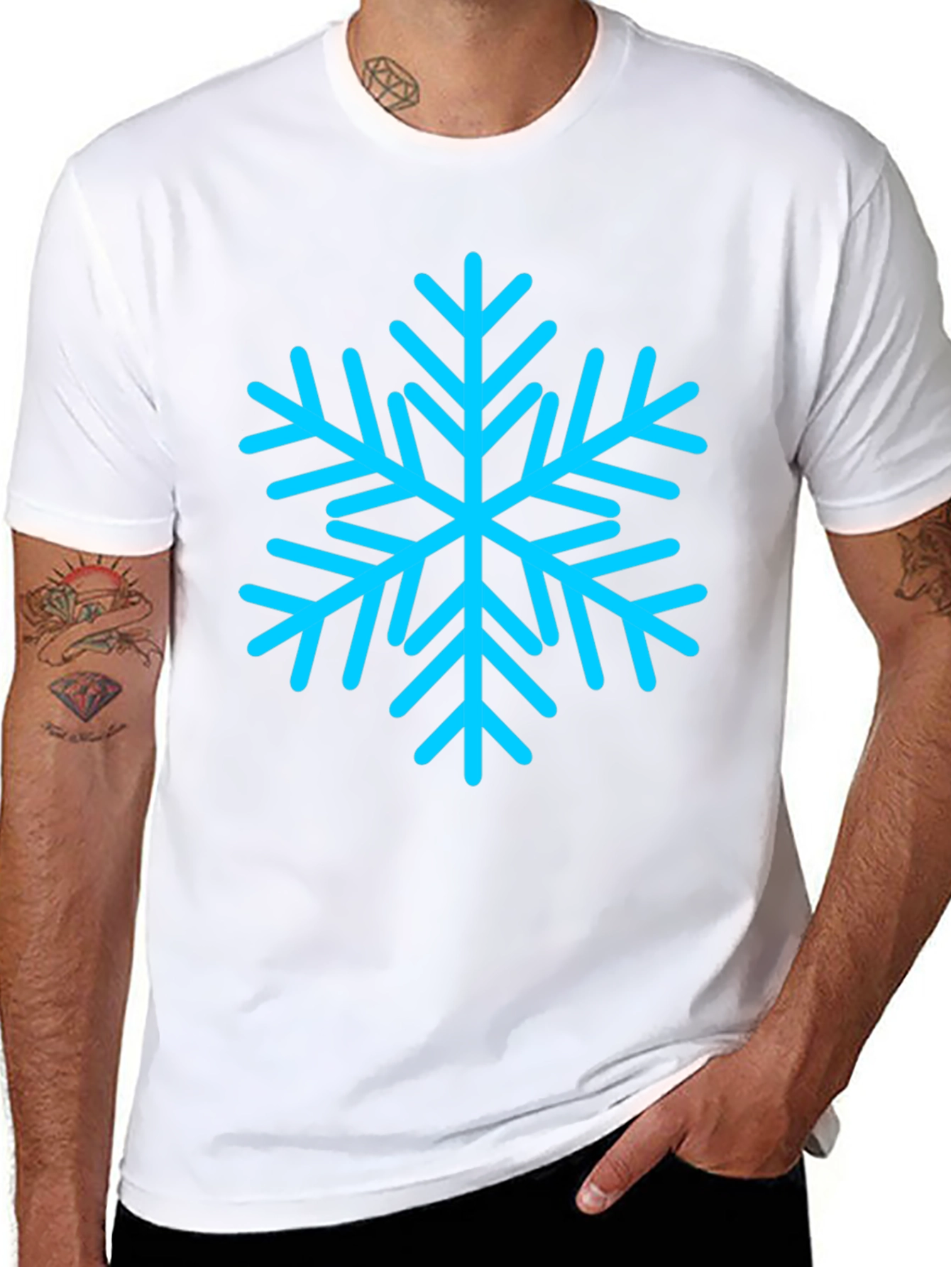 Snowflake Graphic Black T-Shirt
