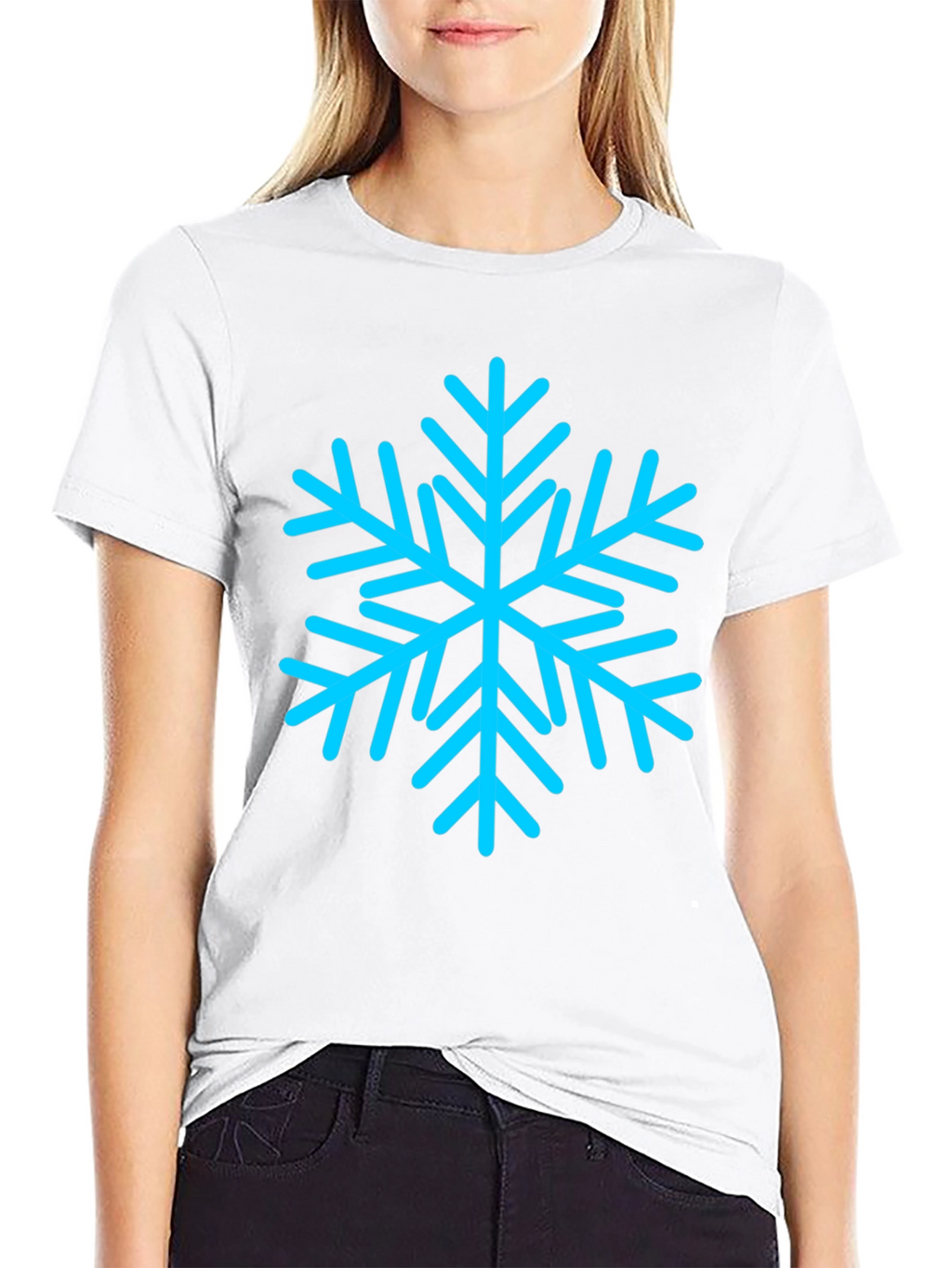 Snowflake Graphic Black T-Shirt