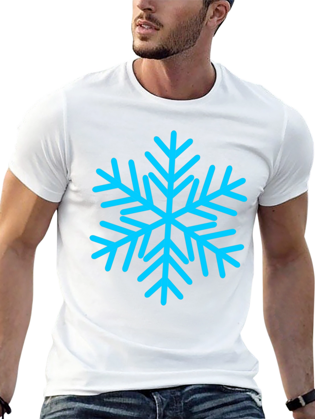Snowflake Graphic Black T-Shirt