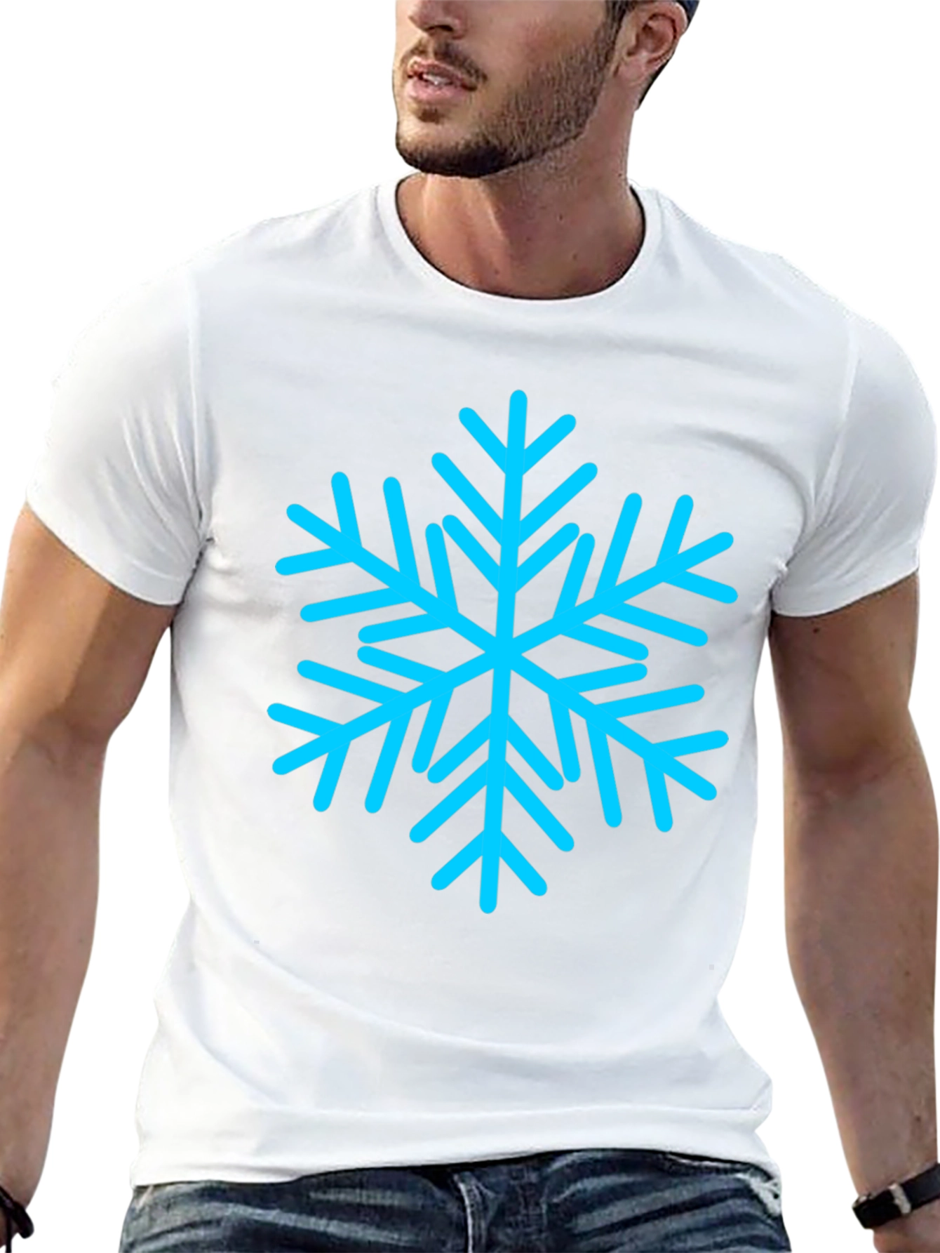 Snowflake Graphic Black T-Shirt
