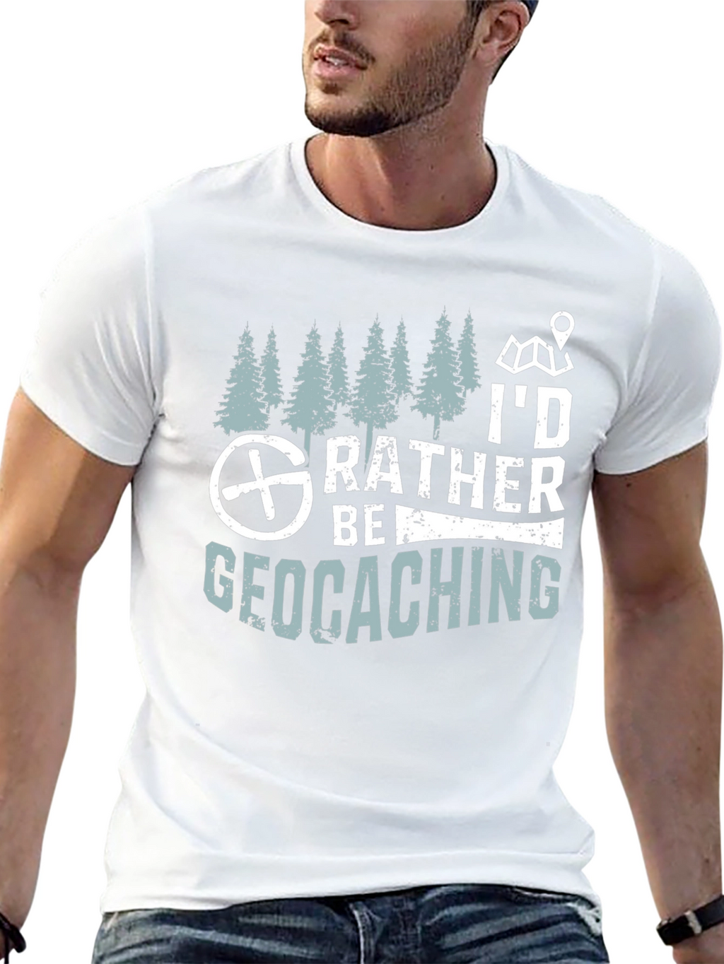 Geocaching T-Shirt - Id Rather Be Geocaching