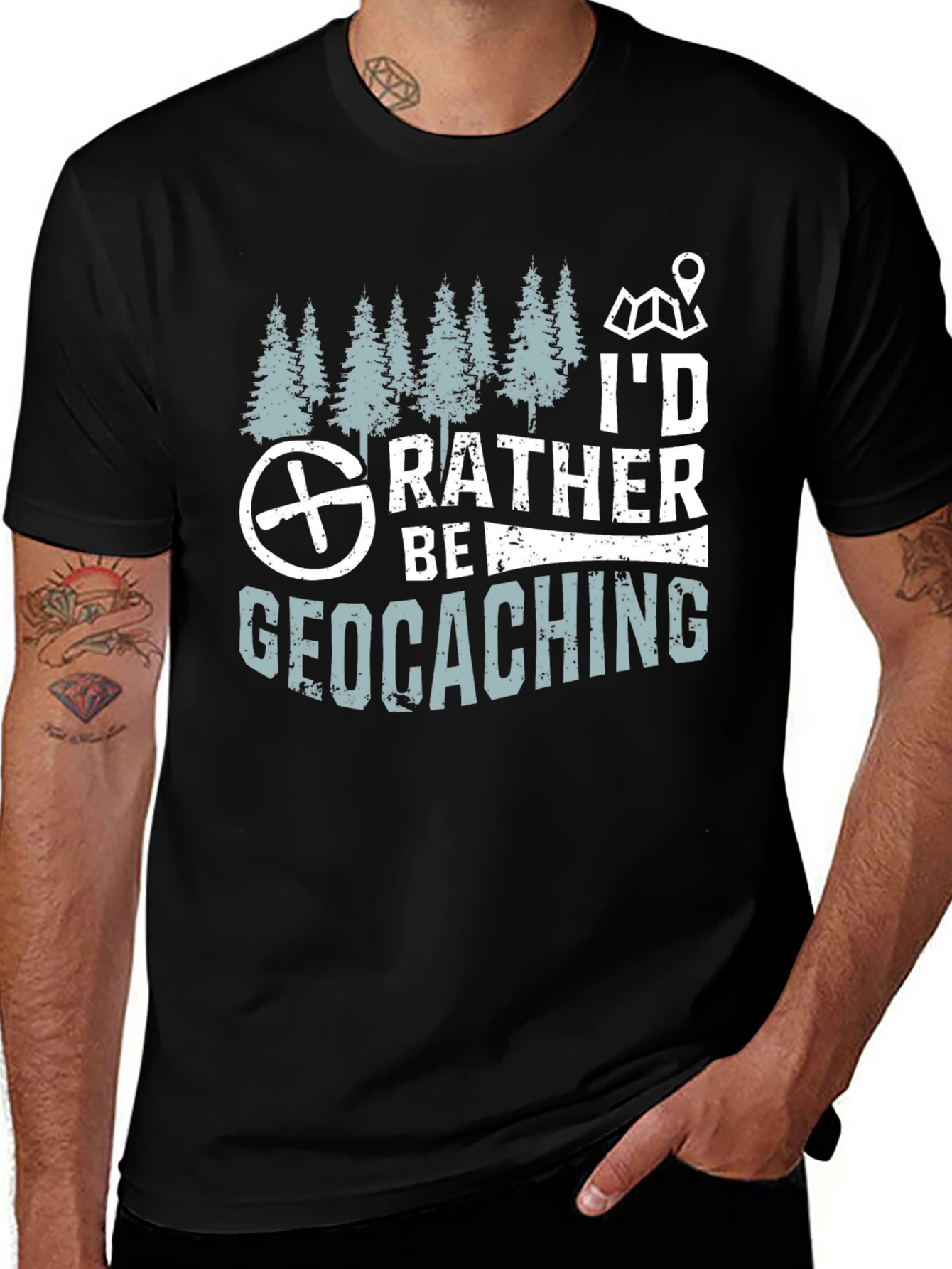 Geocaching T-Shirt - Id Rather Be Geocaching