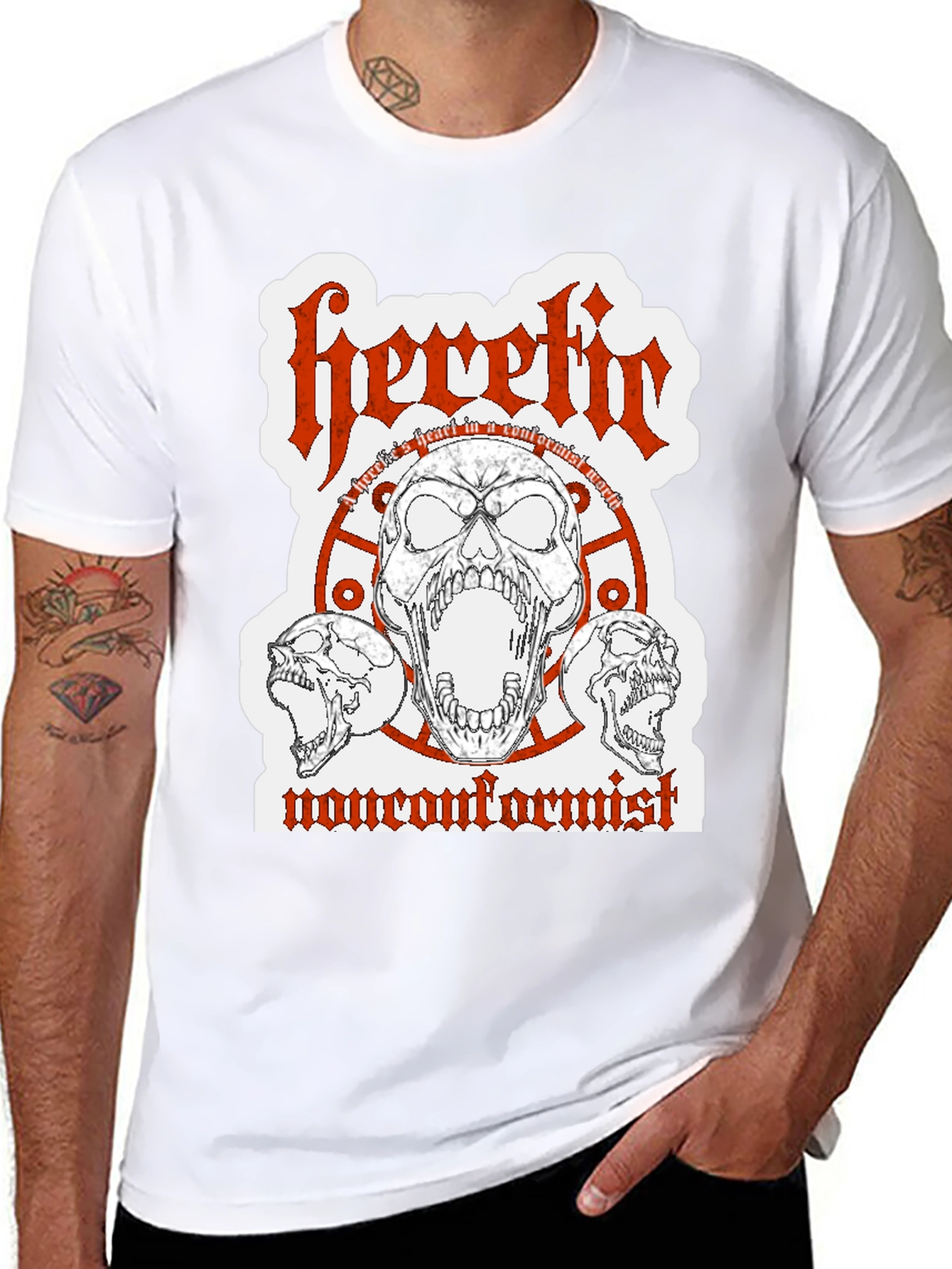 Heretic Nonconformist Graphic Tee - Black