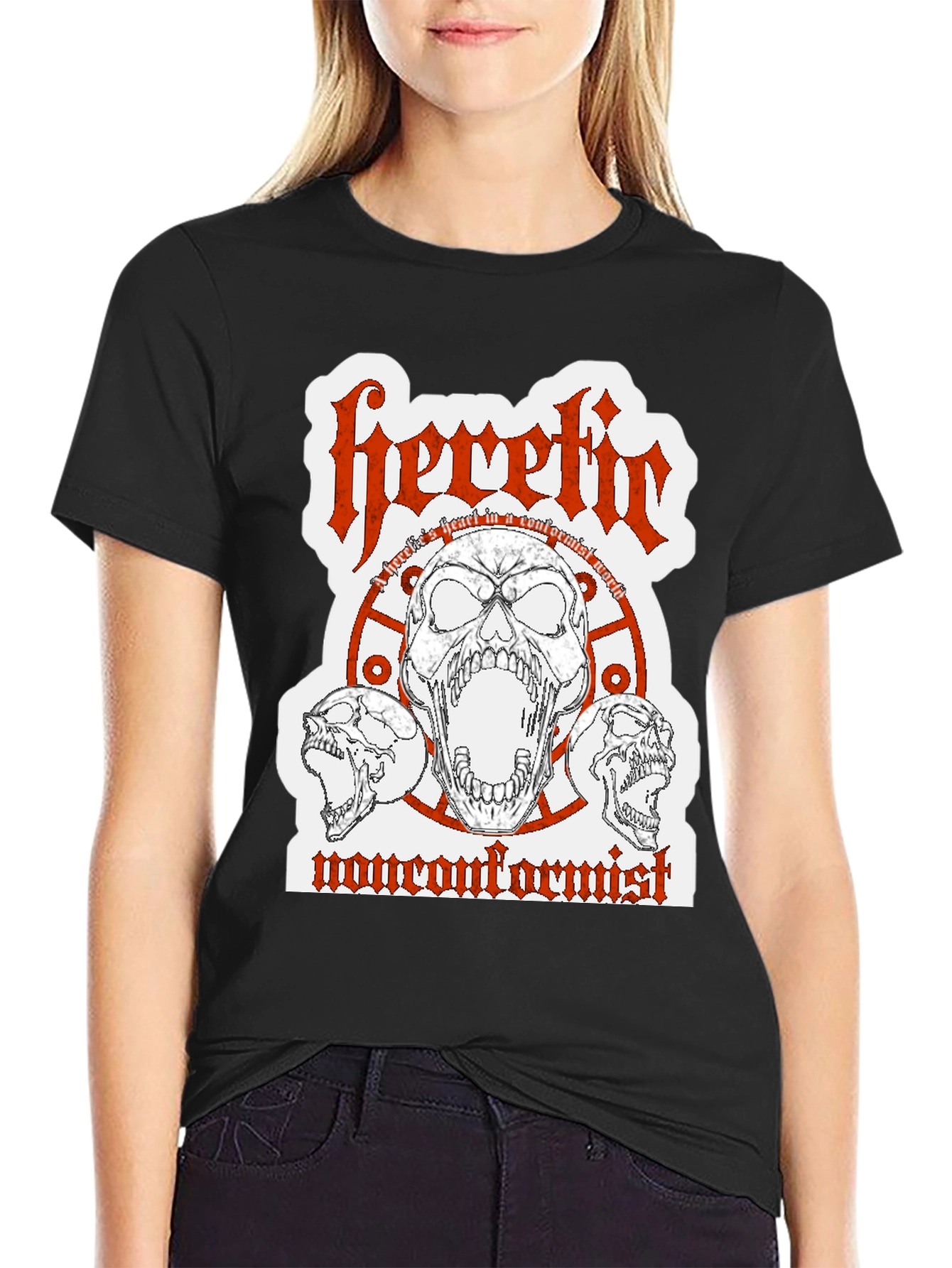 Heretic Nonconformist Graphic Tee - Black