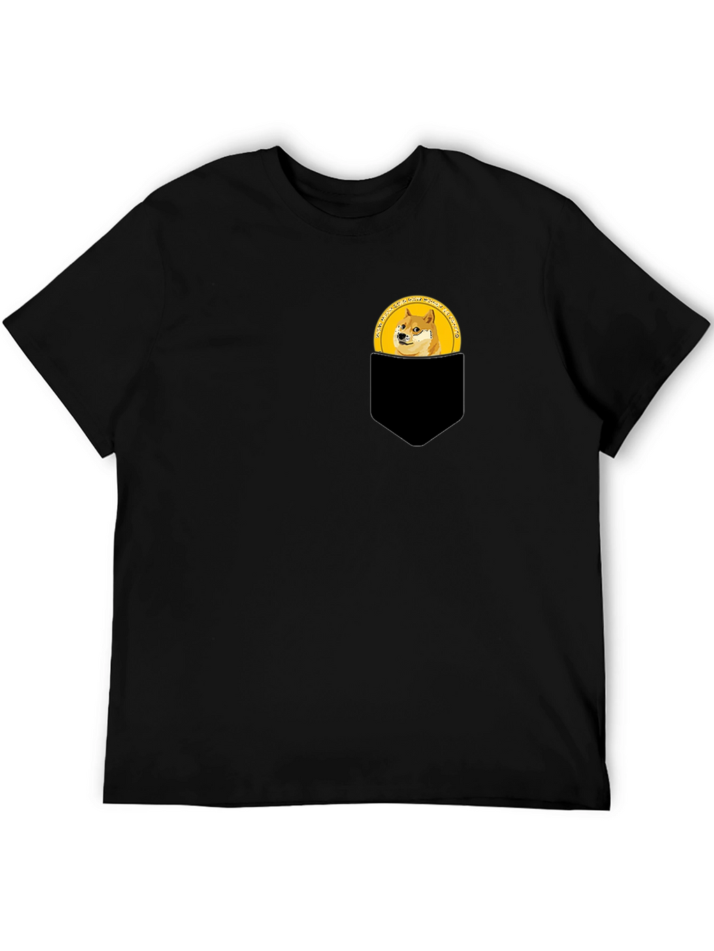 Doge Coin Pocket Tee - Black