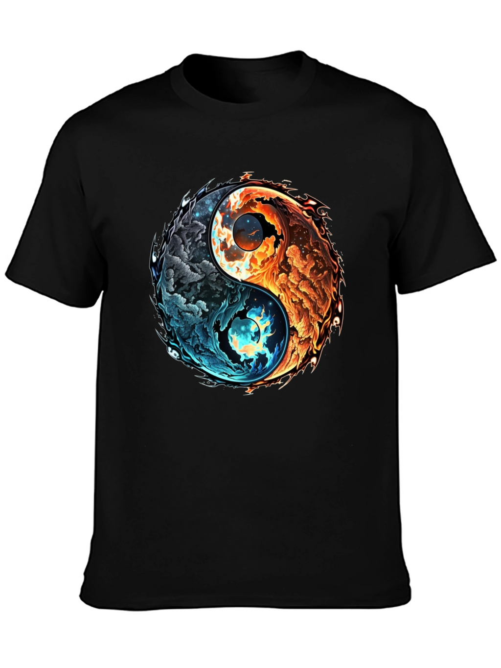 Yin Yang Fire and Ice Graphic Tee