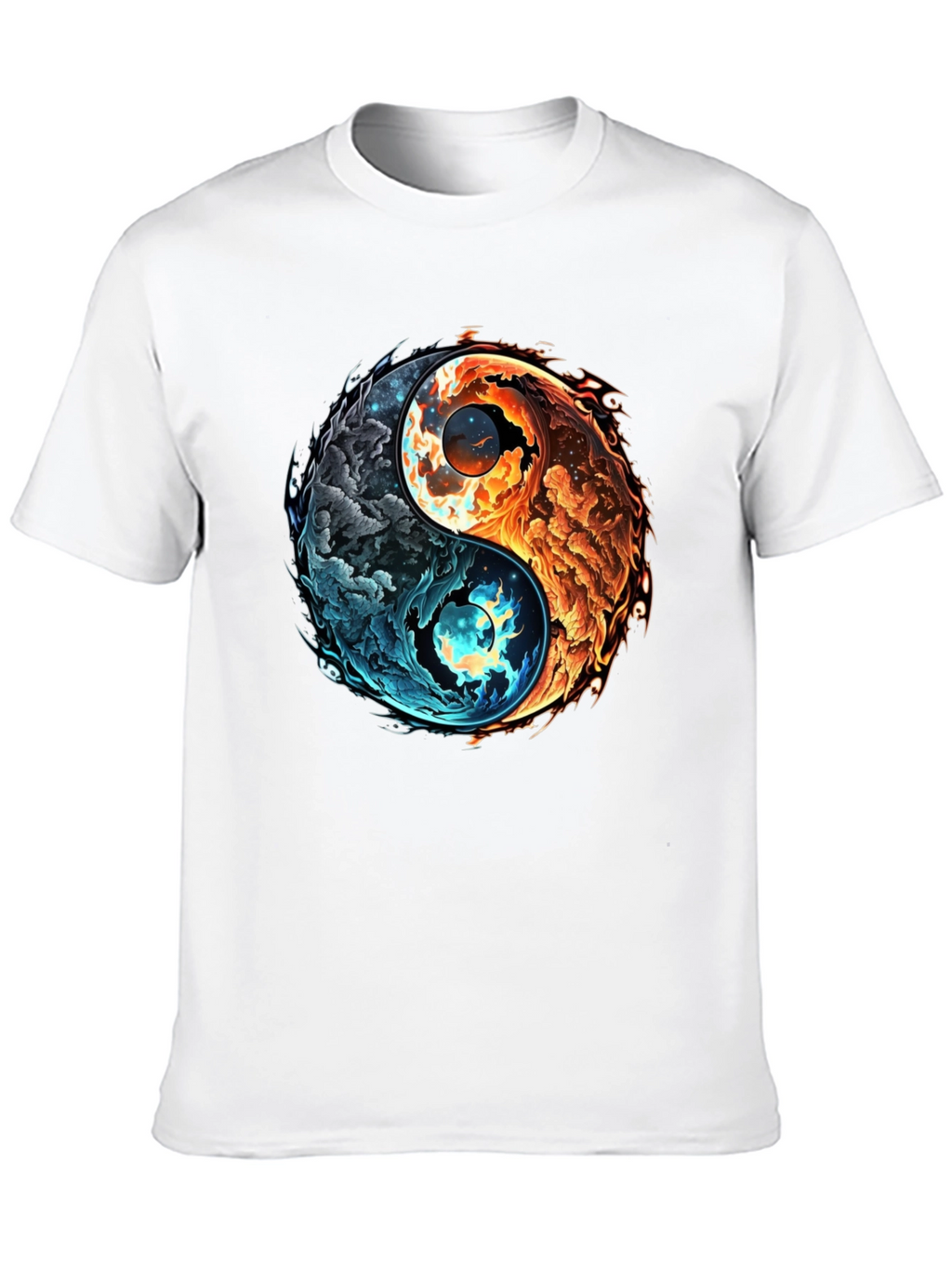 Yin Yang Fire and Ice Graphic Tee