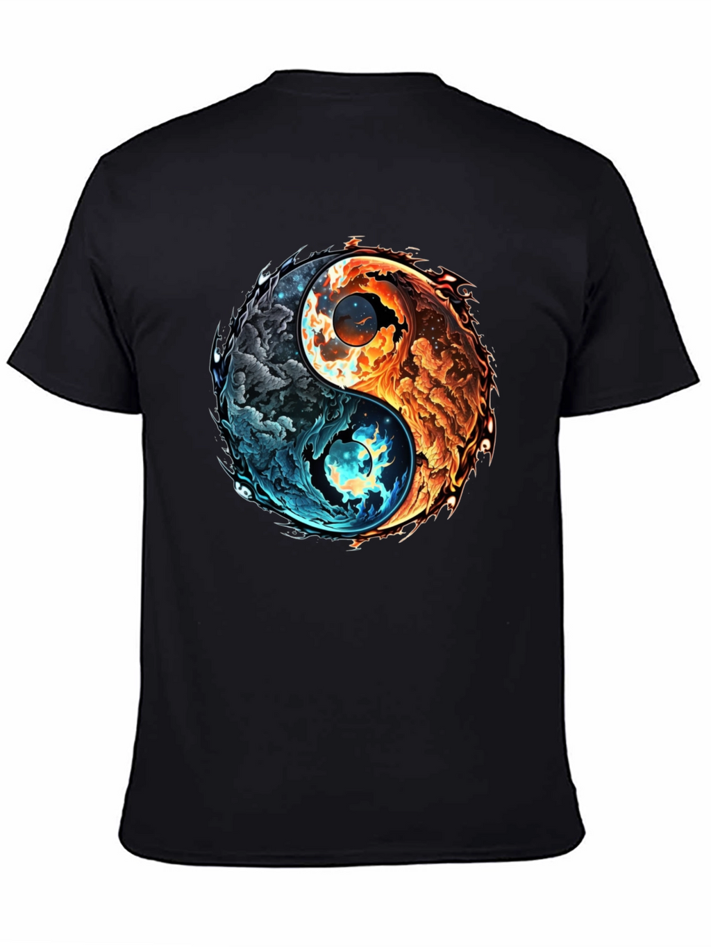 Yin Yang Fire and Ice Graphic Tee