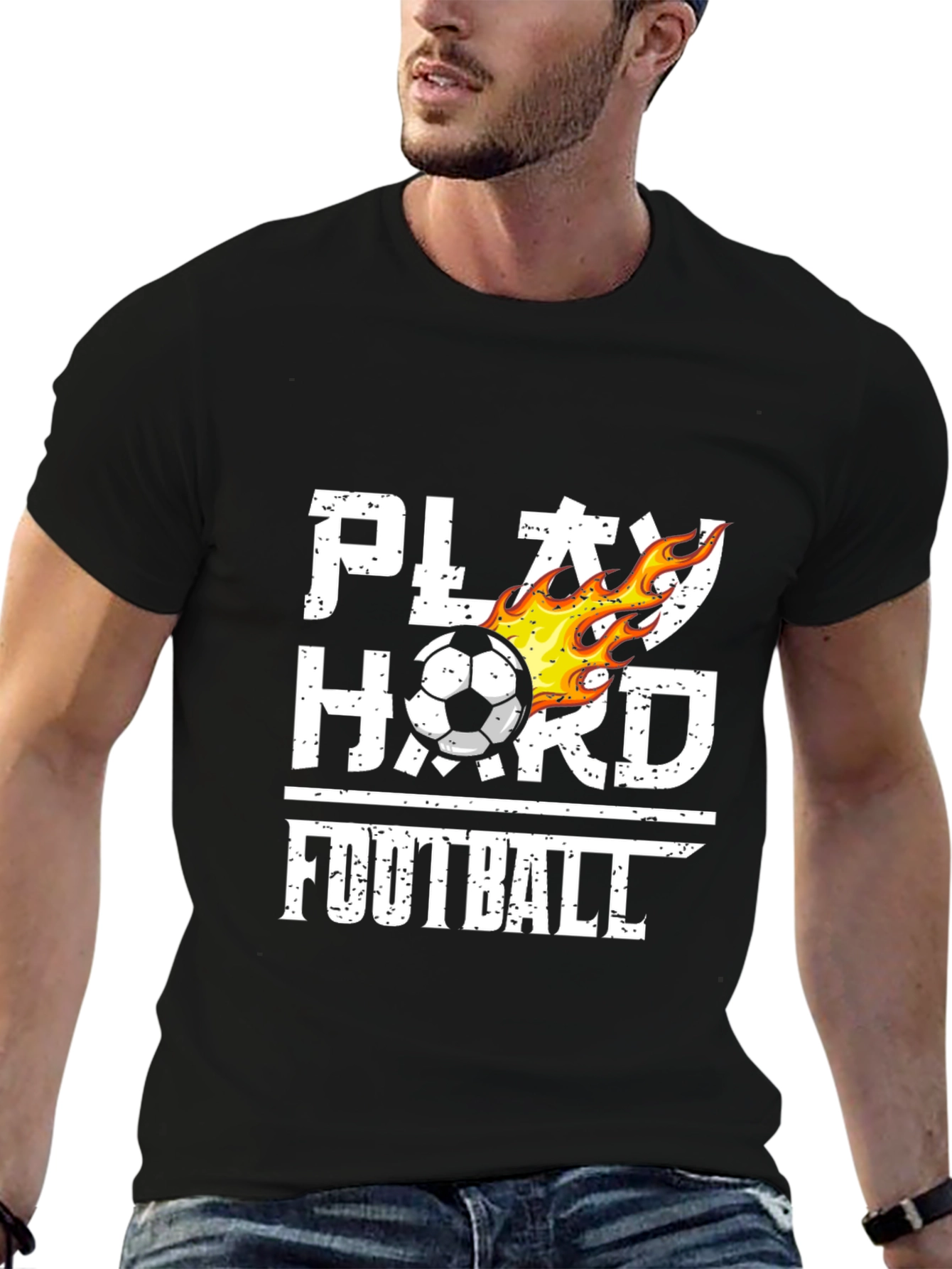Play Hard Football T-Shirt Black