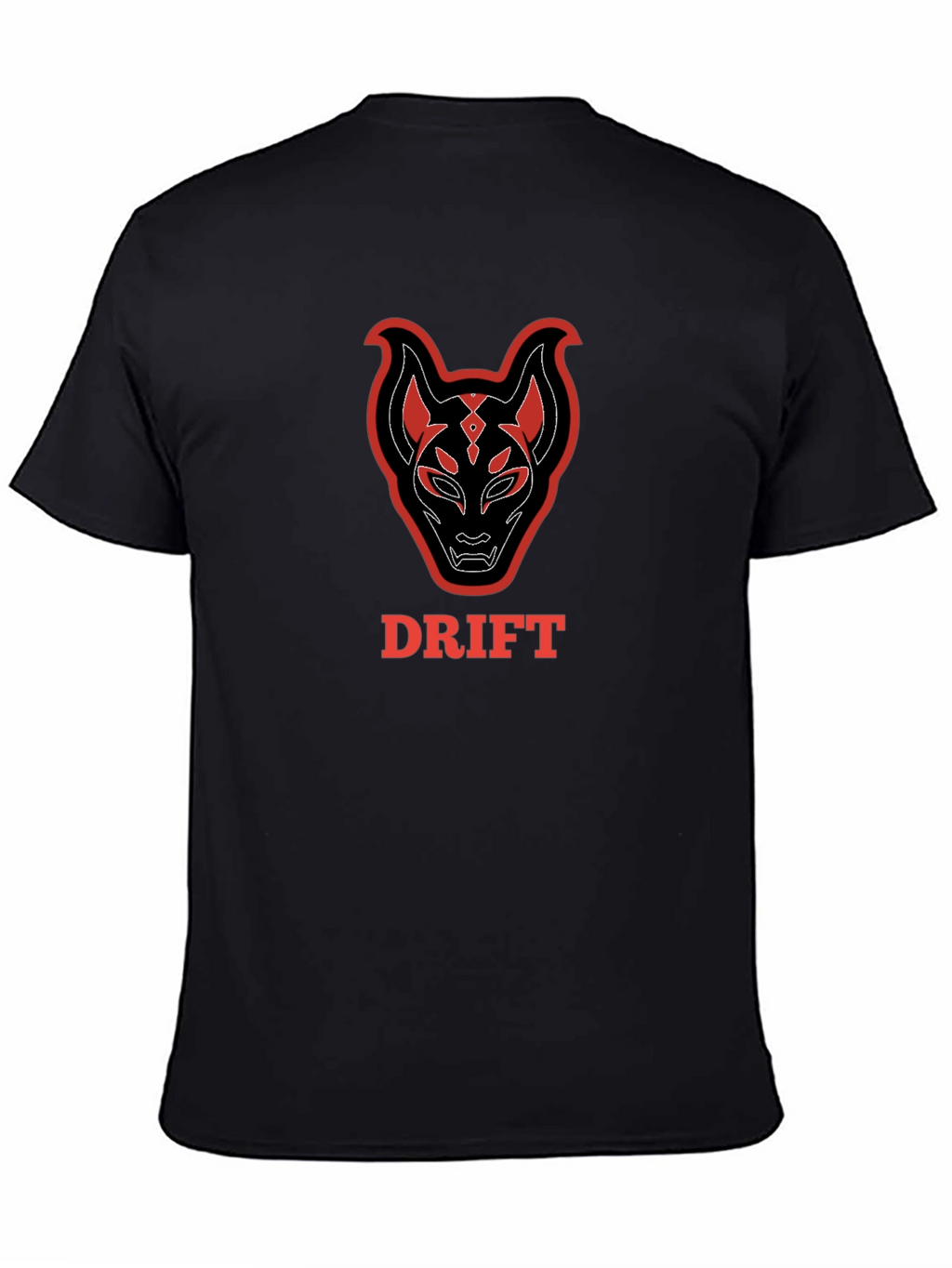 Drift Fox Mask Graphic Tee - Black Cotton T-Shirt