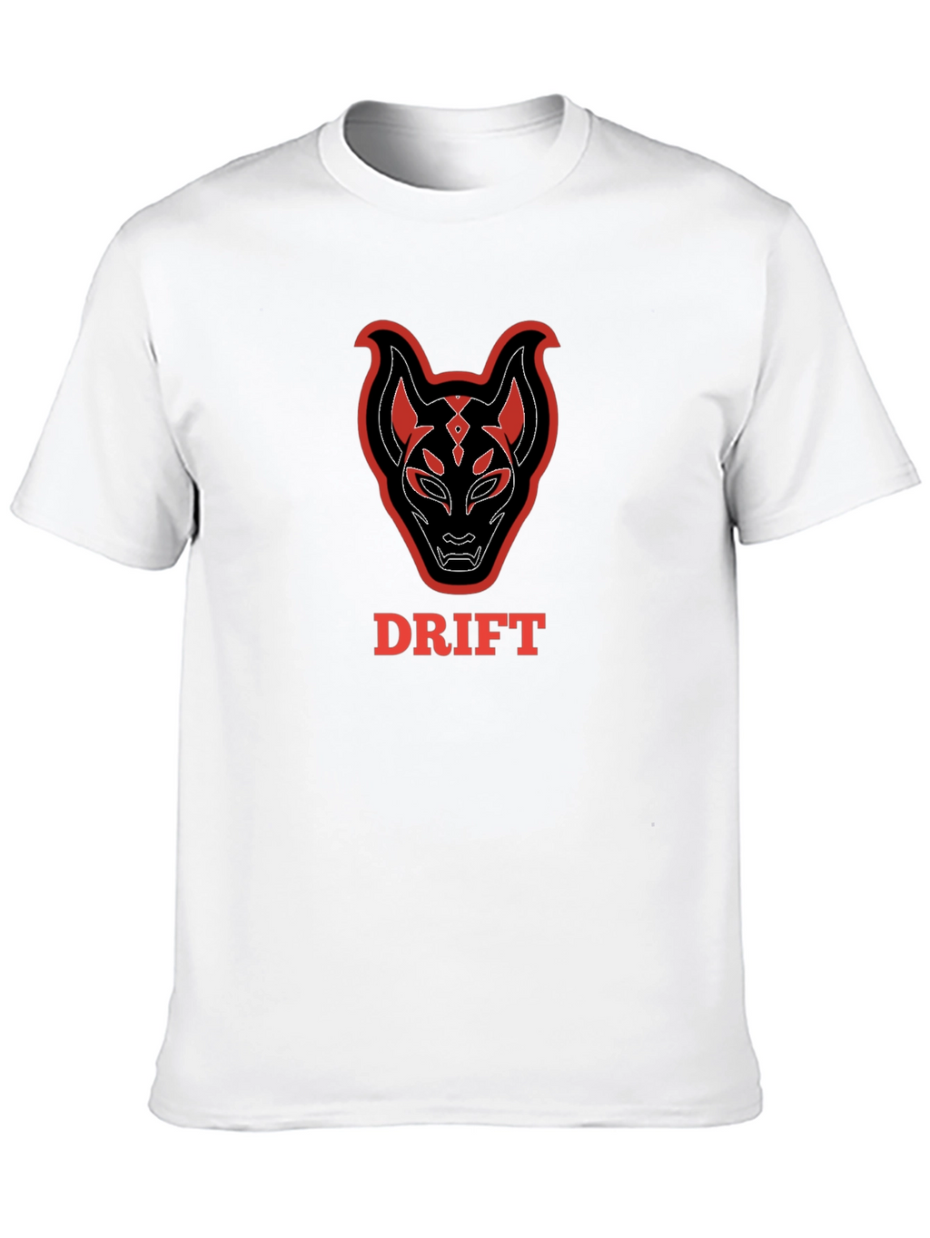 Drift Fox Mask Graphic Tee - Black Cotton T-Shirt
