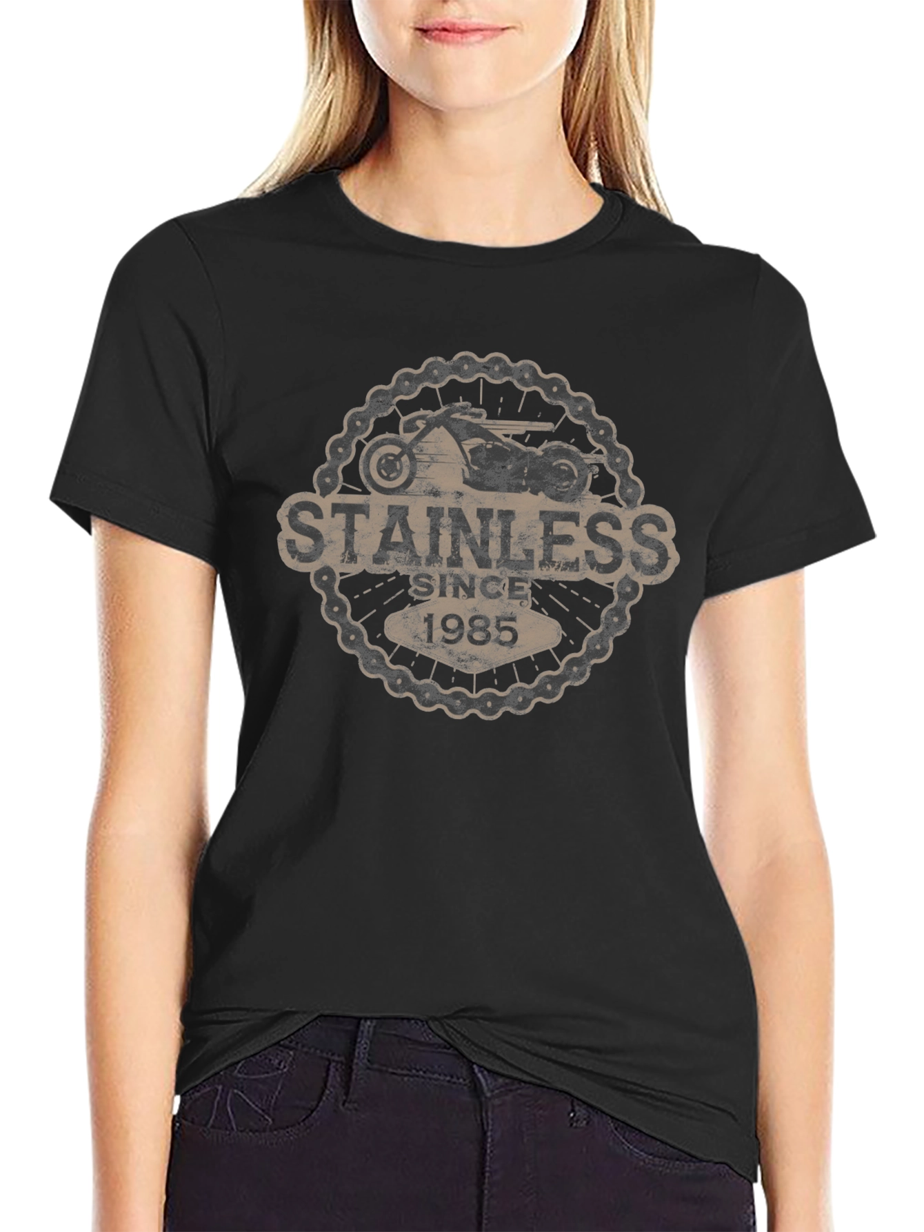 Stainless Since 1985 Black Graphic Tee