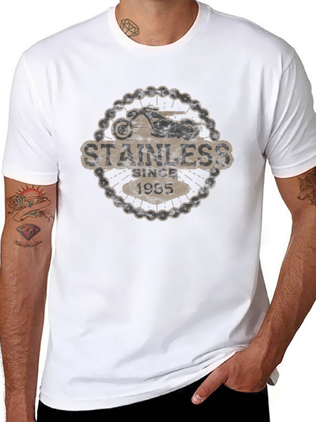 Stainless Since 1985 Black Graphic Tee