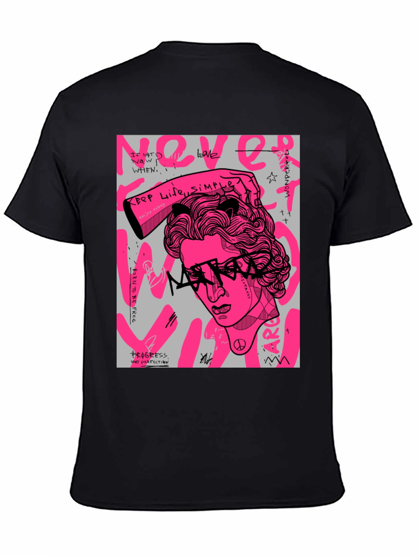 Edgy Graphic Print Tee - Artistic Streetwear