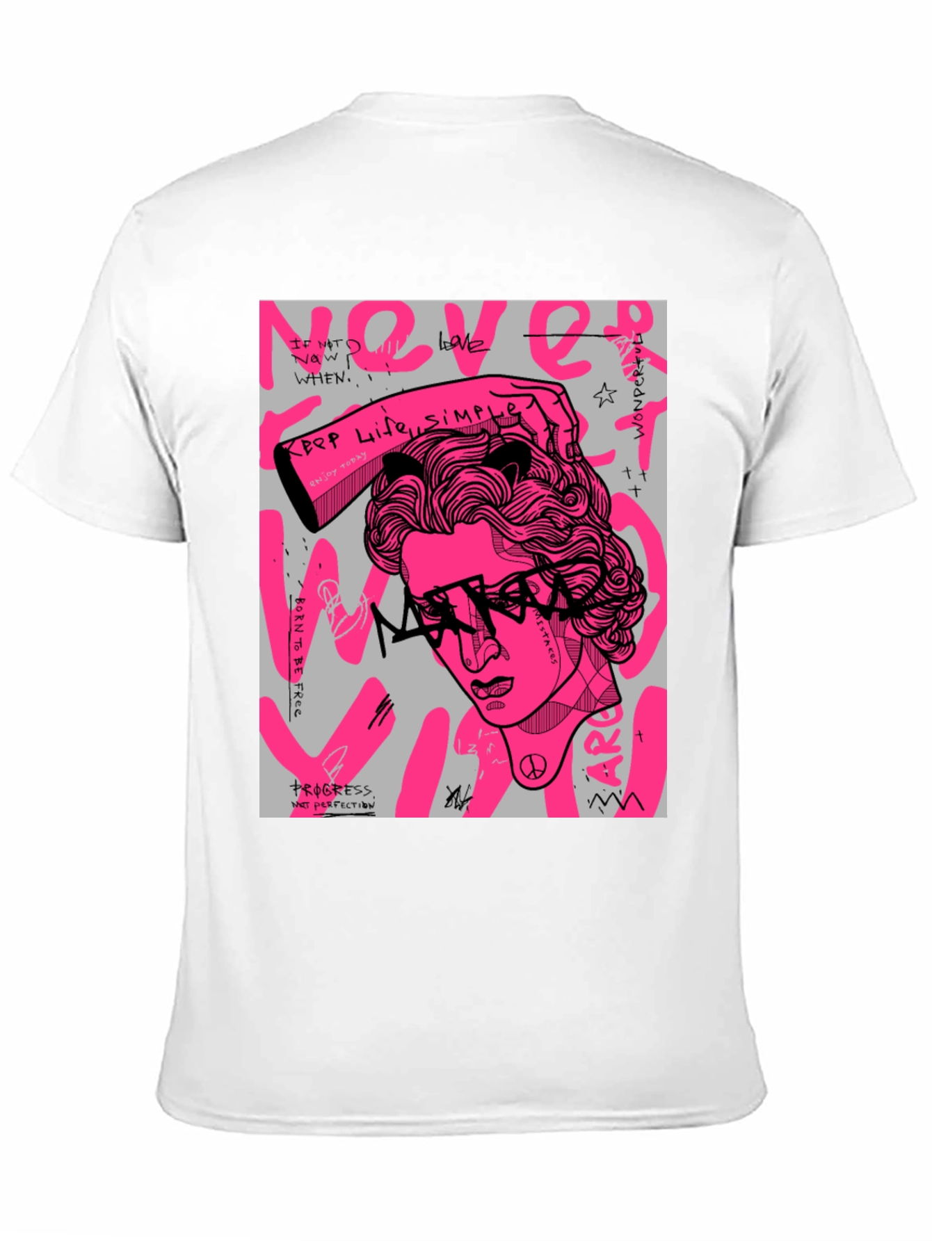 Edgy Graphic Print Tee - Artistic Streetwear