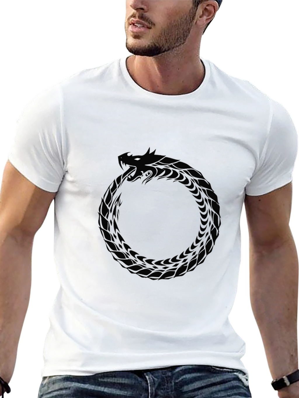Ouroboros Serpent T-Shirt - Black