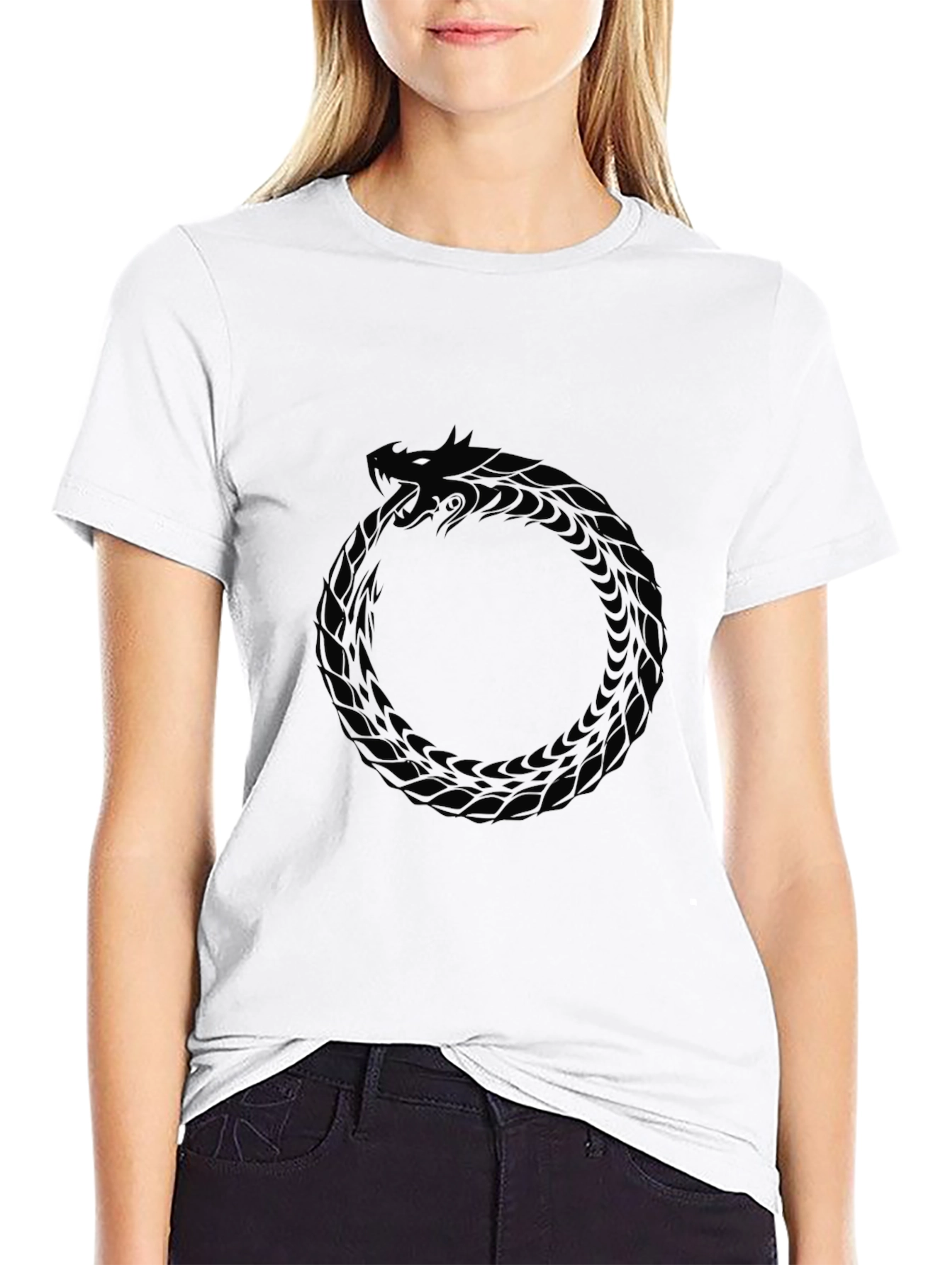 Ouroboros Serpent T-Shirt - Black