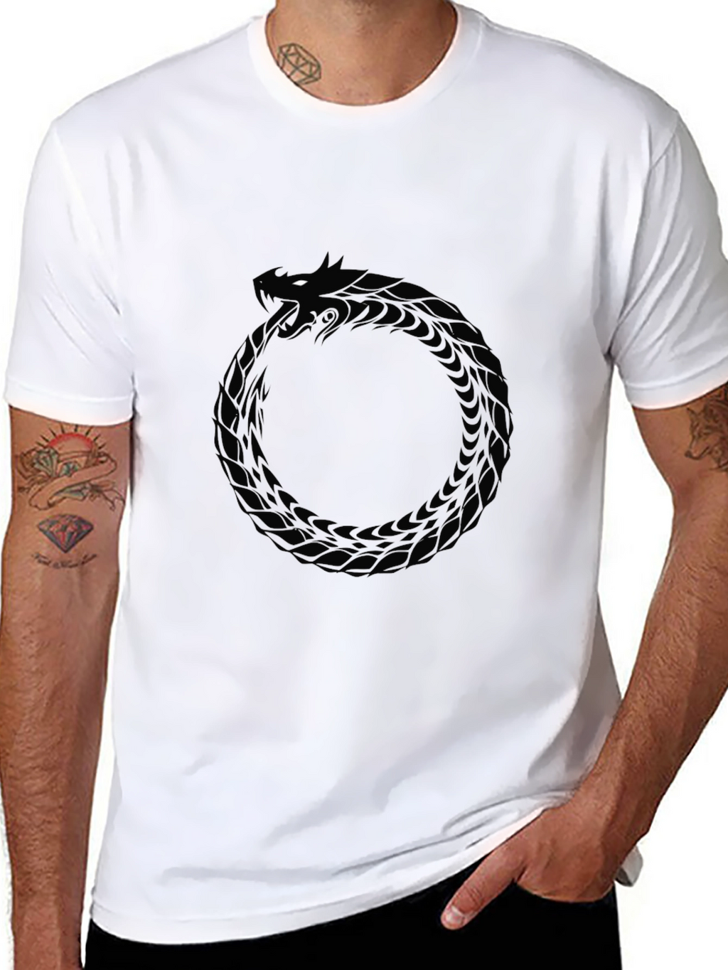 Ouroboros Serpent T-Shirt - Black