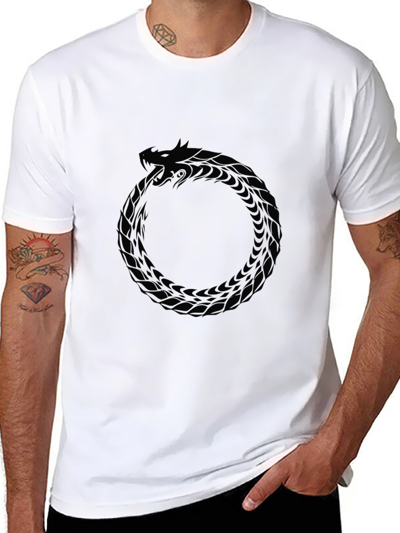 Ouroboros Serpent T-Shirt - Black
