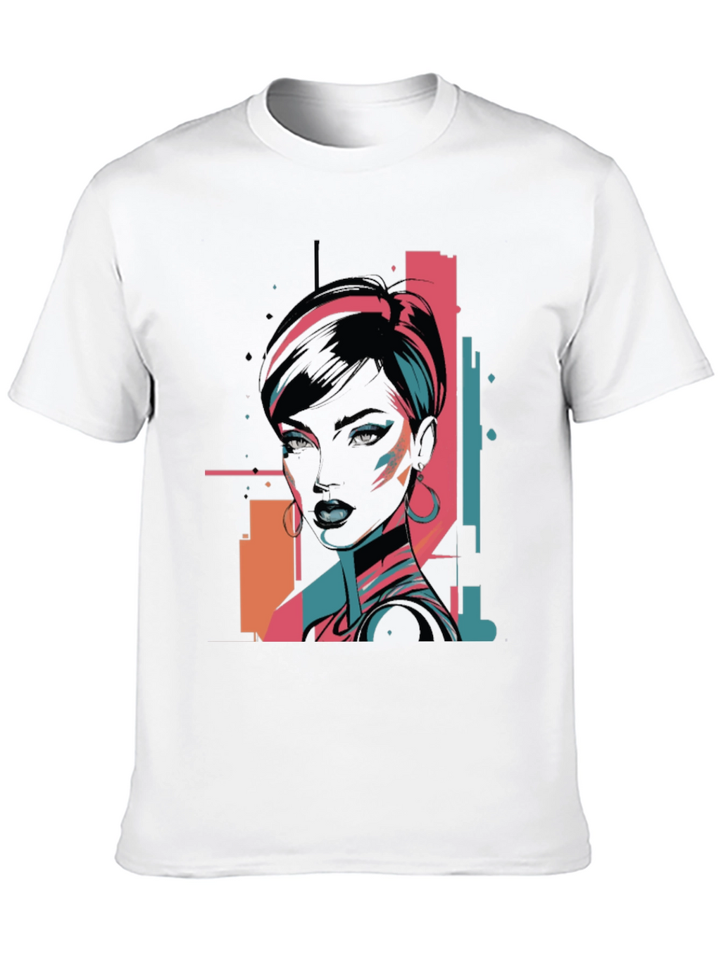 Retro Graphic Print Black T-Shirt