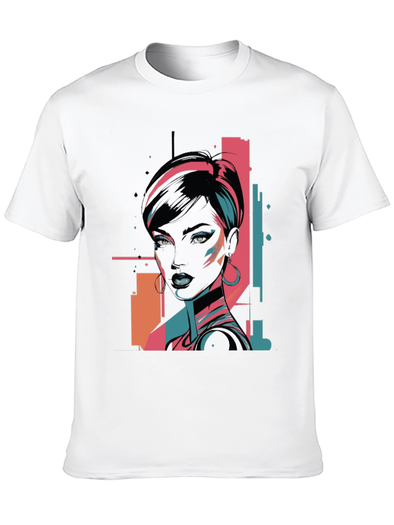 Retro Graphic Print Black T-Shirt