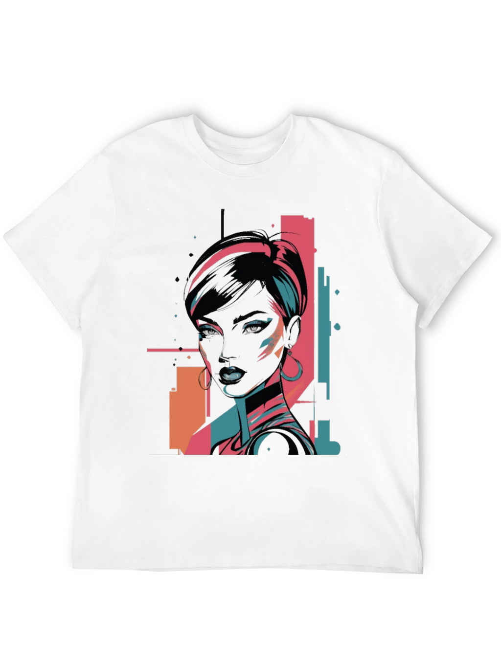 Retro Graphic Print Black T-Shirt