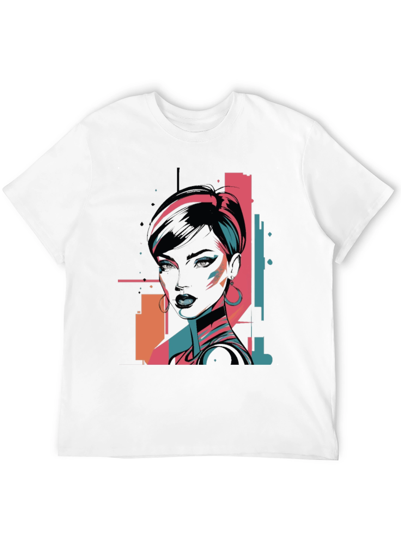 Retro Graphic Print Black T-Shirt