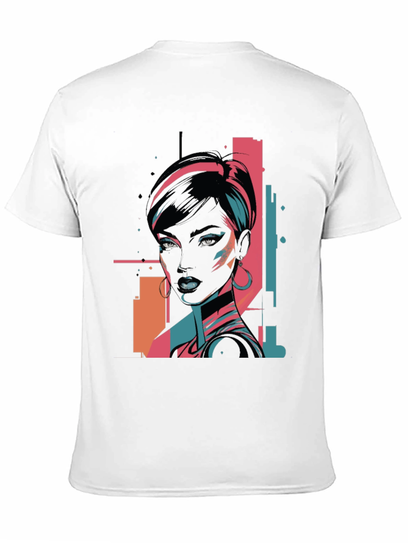 Retro Graphic Print Black T-Shirt
