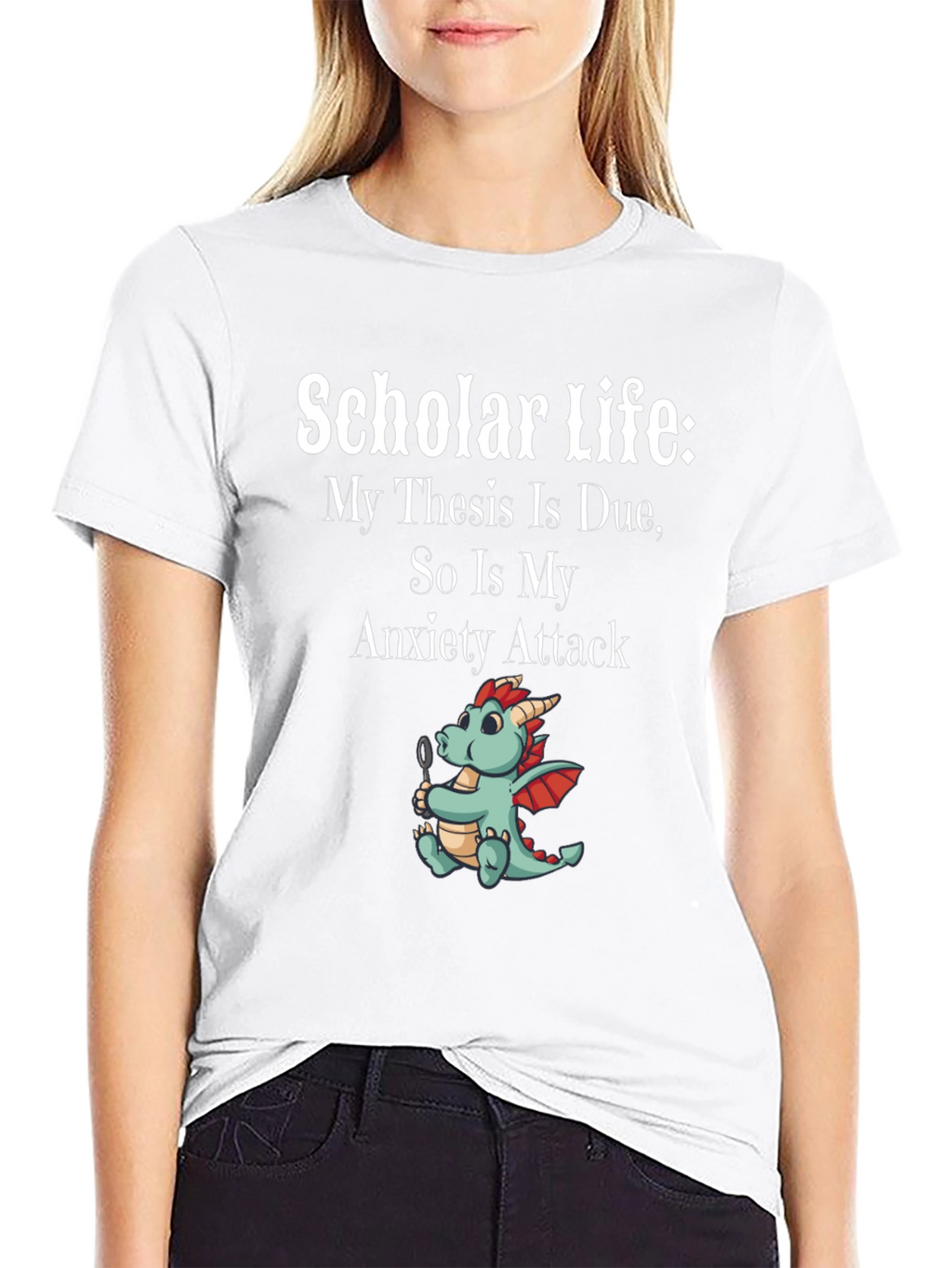 Scholar Life Thesis Due Anxiety Attack Graphic Tee