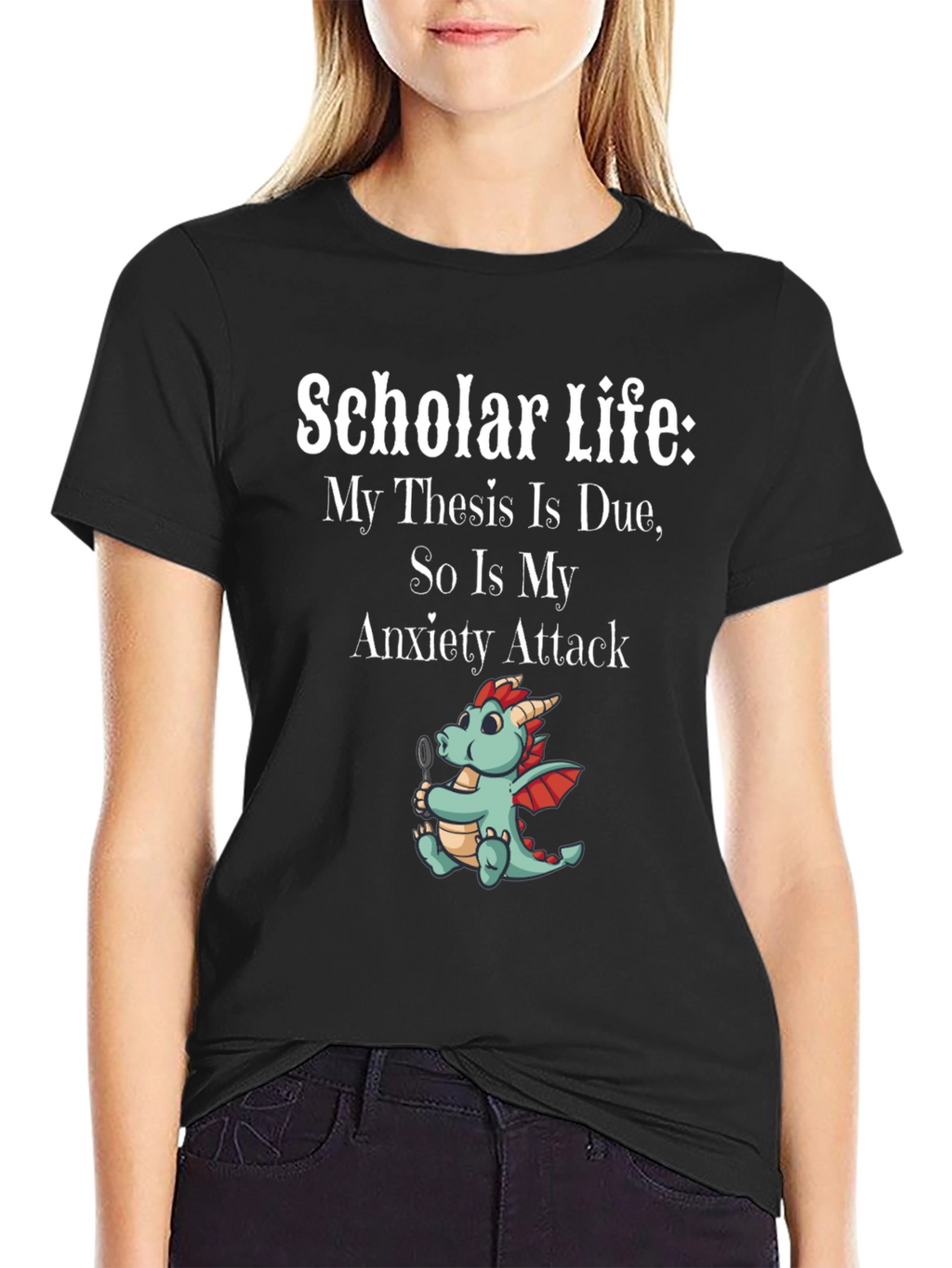 Scholar Life Thesis Due Anxiety Attack Graphic Tee
