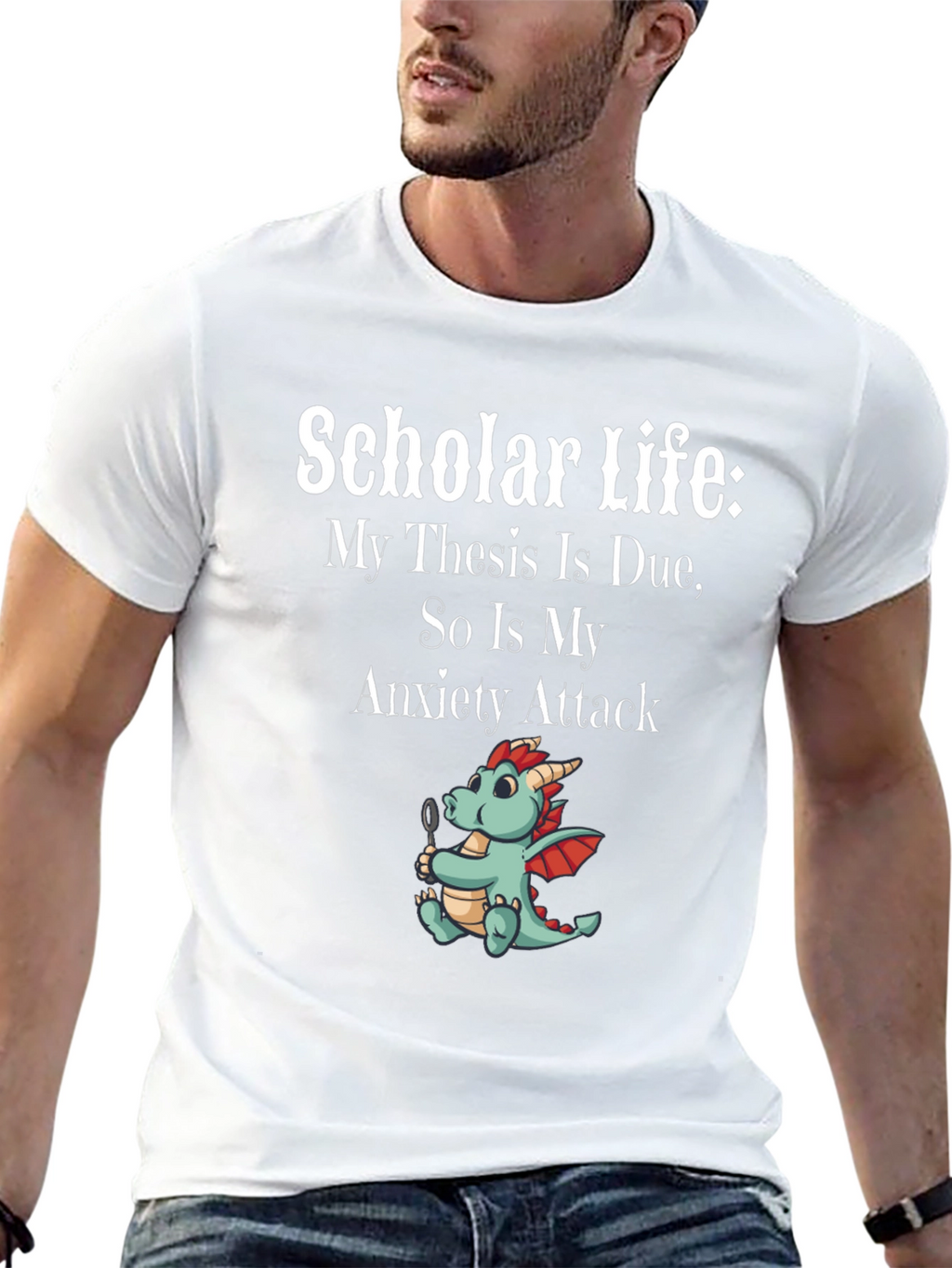 Scholar Life Thesis Due Anxiety Attack Graphic Tee