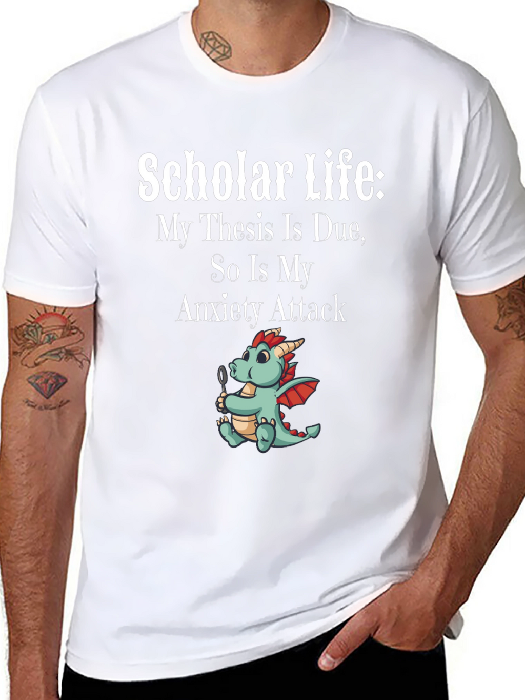 Scholar Life Thesis Due Anxiety Attack Graphic Tee